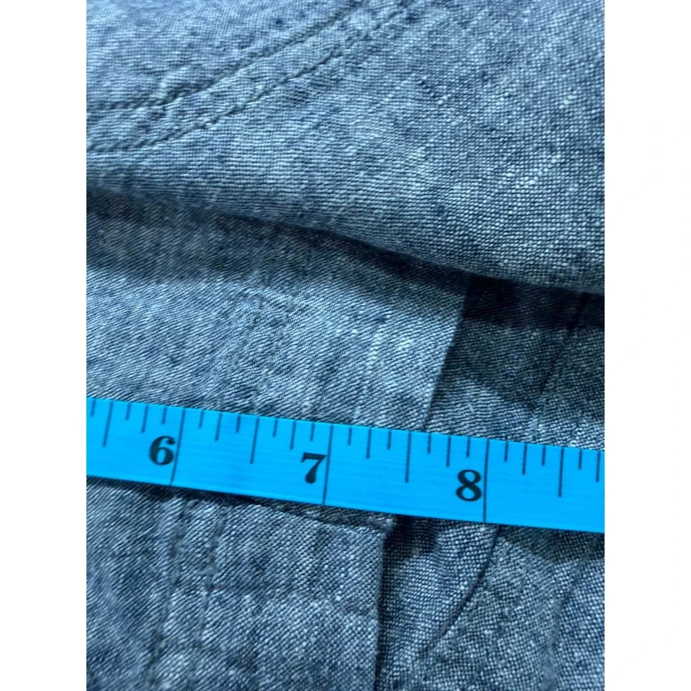 Patagonia Island Hemp Shorts Womens 8 Blue Chambray Organic Cotton Blend 57115